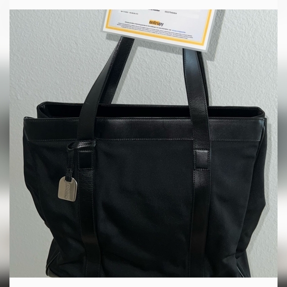 GUCCI Vintage Shoulder Tote Nylon Leather Black VGUC - Picture 11 of 11